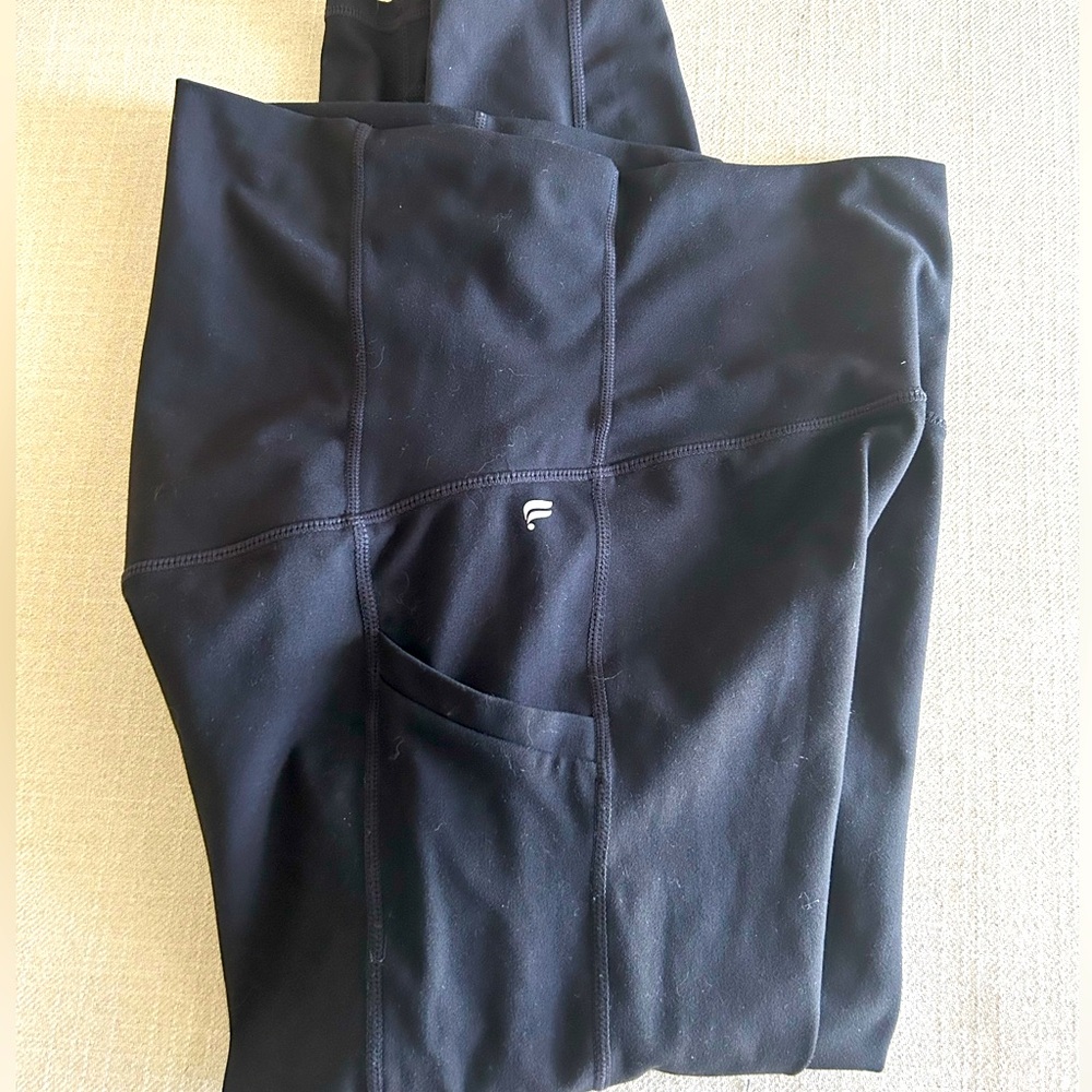 Fabletics Black Maternity Athletic/Everyday Wear Leggings EUC size Small